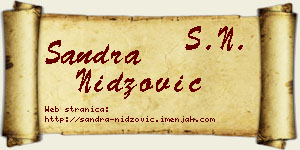 Sandra Nidžović vizit kartica